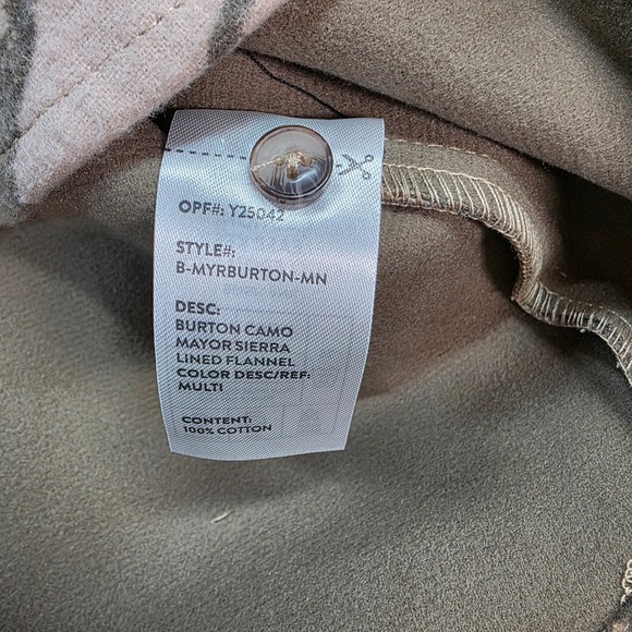 NOMAD Craft+Flow Men's Cozy Thermal Lined Flannel Shacket Burton Camo M NWT - Picture 5 of 10